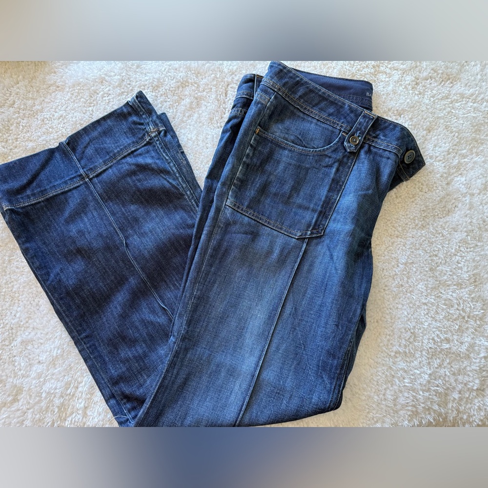 Banana Republic Deep Blue Wide Leg Jeans